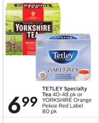 Sobeys Tetley specialty tea offer