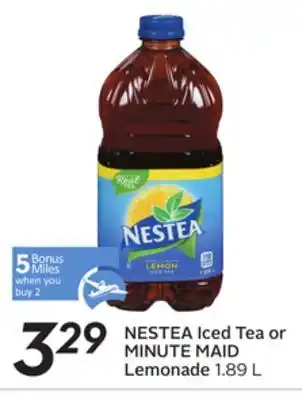 Sobeys Nestea iced tea or minute maid lemonade - 5 air miles® bonus miles offer