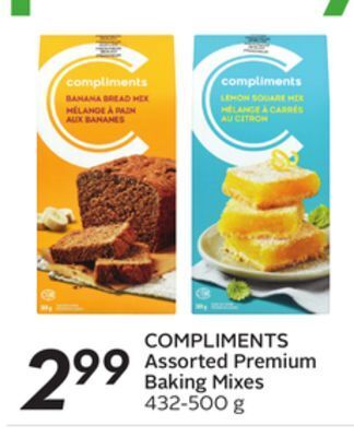 Sobeys Compliments assorted premium baking mixes offer
