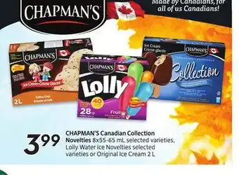 Sobeys Chapman's canadian collection novelties offer