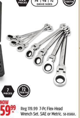 Canadian Tire Maximum 7-pc flex-head wrench set offer
