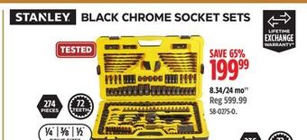 Canadian Tire Stanley professional grade black chrome socket set, 274-pc, sae/metric offer