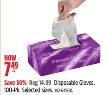 Canadian Tire Disposable gloves, 100-pk offer