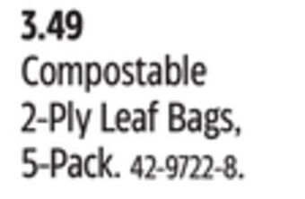 Canadian Tire Compostable 2-ply leaf bags, 5-pack offer