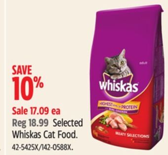 Canadian Tire Selected whiskas cat food offer