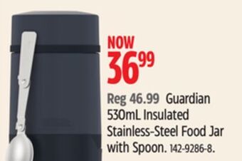 Canadian Tire Thermos guardian 530ml insulated stainless-steel food jar with spoon offer