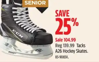 Canadian Tire Ccm tacks a26 hockey skates offer
