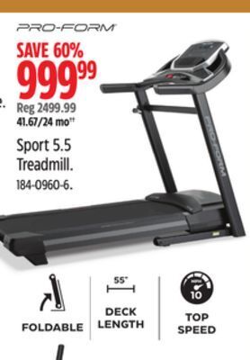 Canadian Tire Pro-form sport 5.5 treadmill offer