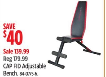 Canadian Tire Cap fid adjustable bench offer