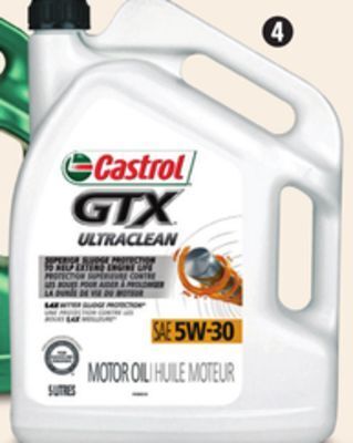 Canadian Tire Castrol gtx conventional motor oil offer