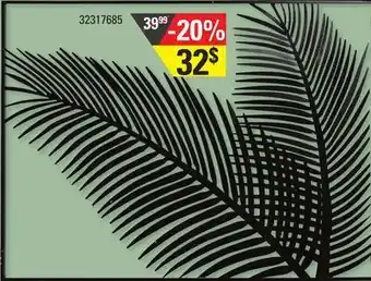 Sushi Shop Metal wall art leaves 65x48cm offer