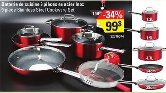 Sushi Shop 9 piece stainless steel cookware set offer