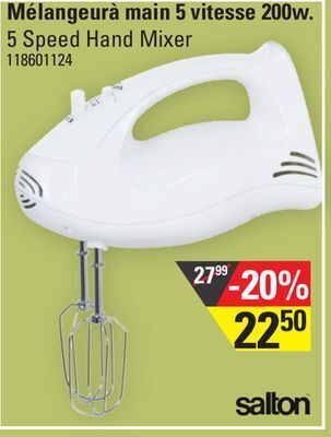 Sushi Shop Salton 5 speed hand mixer offer
