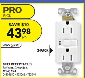 RONA Eaton 3-pack gfci receptacles offer