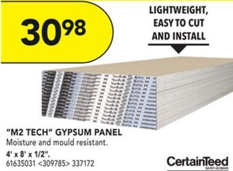 RONA Certainteed "m2 tech" gypsum panel 4' x 8' x 1/2" offer