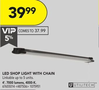 RONA Utilitech led shop light with chain 4' offer