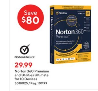 Staples Norton 360 premium and utilities ultimate for 10 devices offer