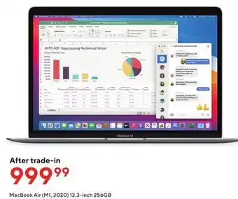 Staples Apple mac book air (m1, 2020) 13.3 inch 256gb offer