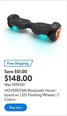 Walmart Hoverstar bluetooth hoverboard w/ led flashing wheels | 7 colors offer