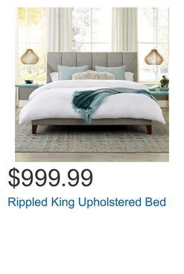 Costco Rippled king upholstered bed offer
