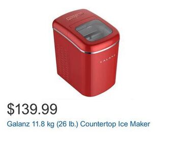 Costco Galanz 11.8 kg (26 lb.) countertop ice maker offer