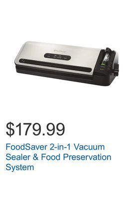 Costco Foodsaver 2-in-1 vacuum sealer & food preservation system offer