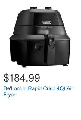Costco De'longhi rapid crisp 4qt air fryer offer