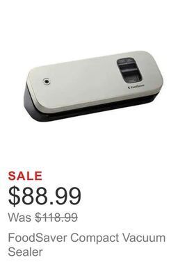 Costco Foodsaver compact vacuum sealer offer