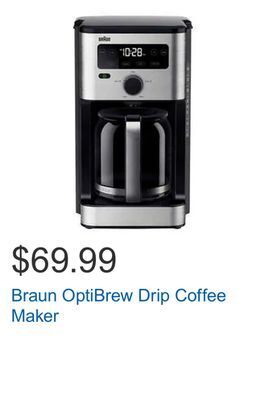 Costco Braun optibrew drip coffee maker offer