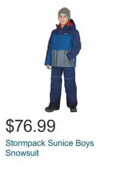 Costco Stormpack sunice boys snowsuit offer