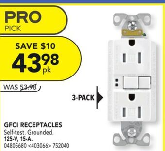 Lowe's Eaton 3-pack gfci receptacles offer