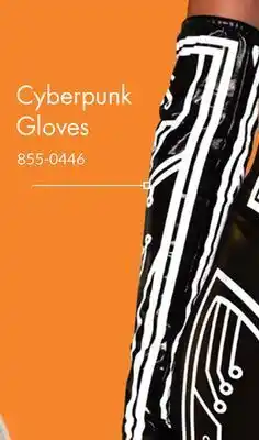 Party City Cyberpunk long gloves, black offer