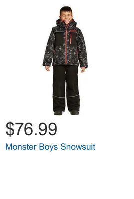Monster boys snowsuit