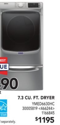 RONA Maytag 7.3 cu. ft. dryer offer
