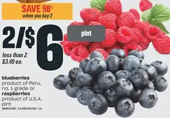 Valu-mart Blueberries or raspberries offer