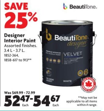 Home Hardware Designer interior paint offer