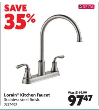 Home Hardware Lorain® kitchen faucet offer