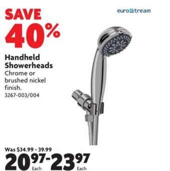 Home Hardware Handheld showerheads offer