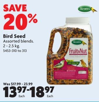 Home Hardware Bird seed offer