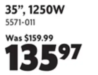 Home Hardware 35", 1250w linear convection baseboard heater offer