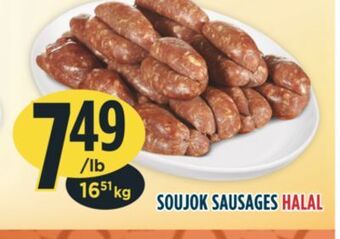 Marché Adonis Soujok sausages offer
