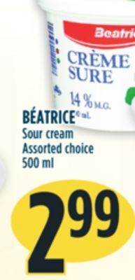 Marché Adonis Béatrice sour cream offer