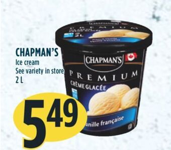 Marché Adonis Chapman's ice cream offer
