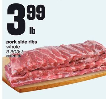 Zehrs Markets Pork side ribs offer