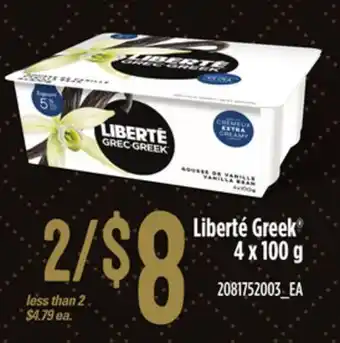 Zehrs Markets Liberté greek®, 4 x 100 g offer