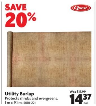 Home Hardware Utility burlap offer