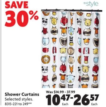Home Hardware Shower curtains offer
