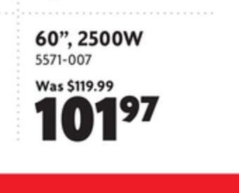 Home Hardware Convection baseboard heater offer