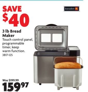 Home Hardware 3 lb bread maker offer