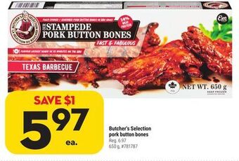 Giant Tiger Butcher's selection pork button bones offer